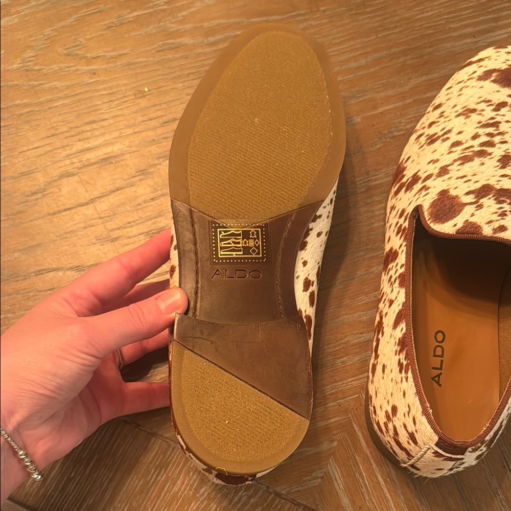 Aldo Cow Print Loafers - Picture 4 of 7